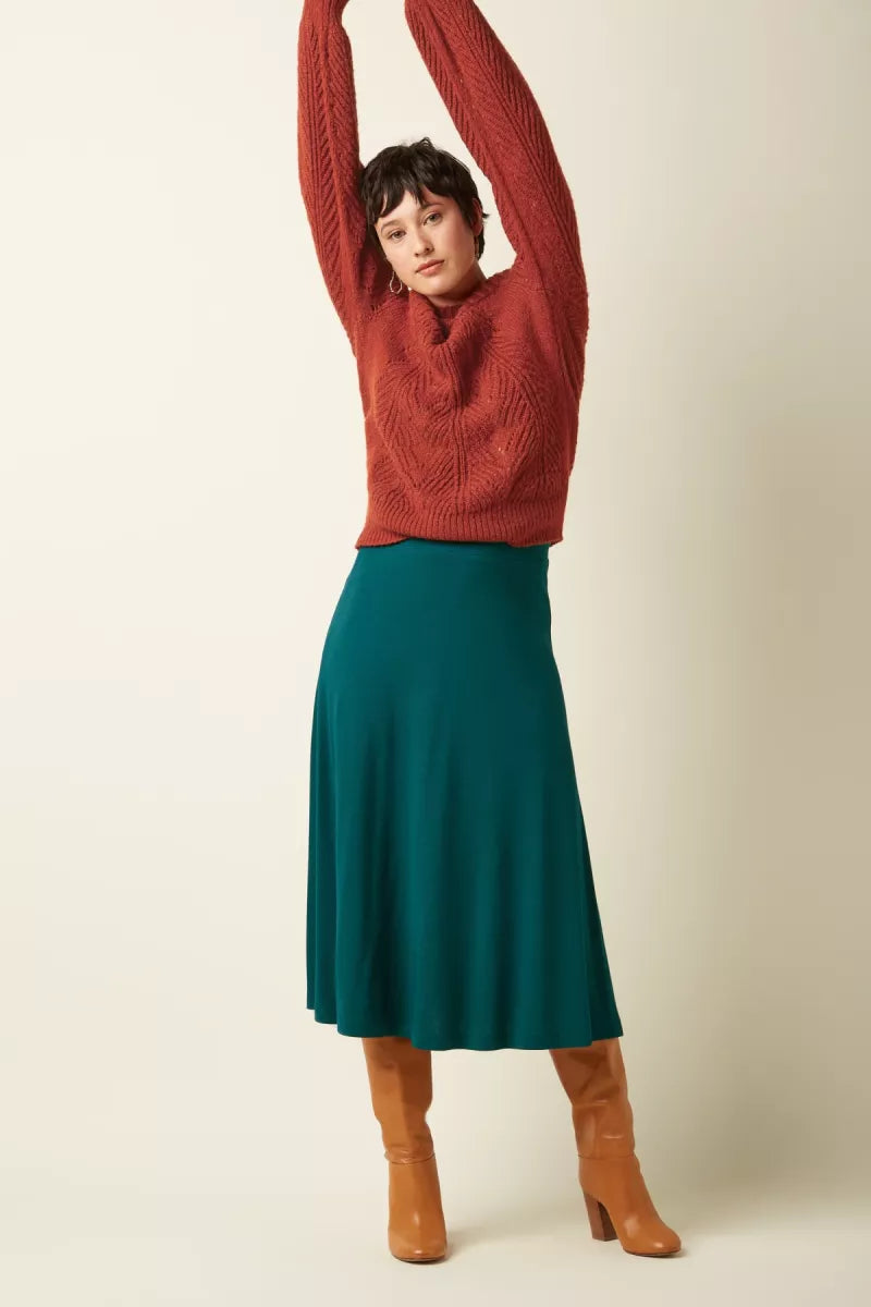 KING LOUIE Juno Midi Skirt - Groen