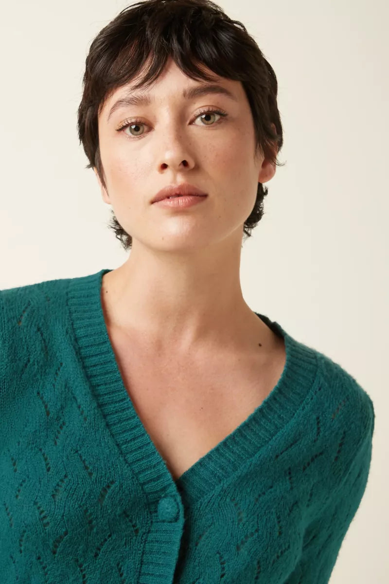 KING LOUIE Cardi Farfalle - Groen