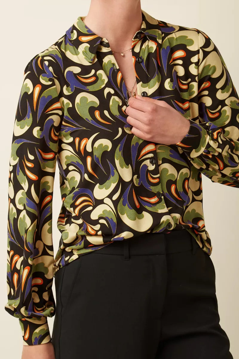 KING LOUIE Maisie Blouse - Zwart
