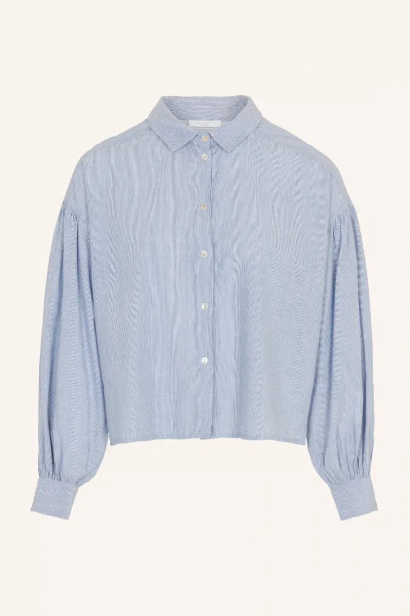 BY BAR Sarah Short Pin Stripe Blouse