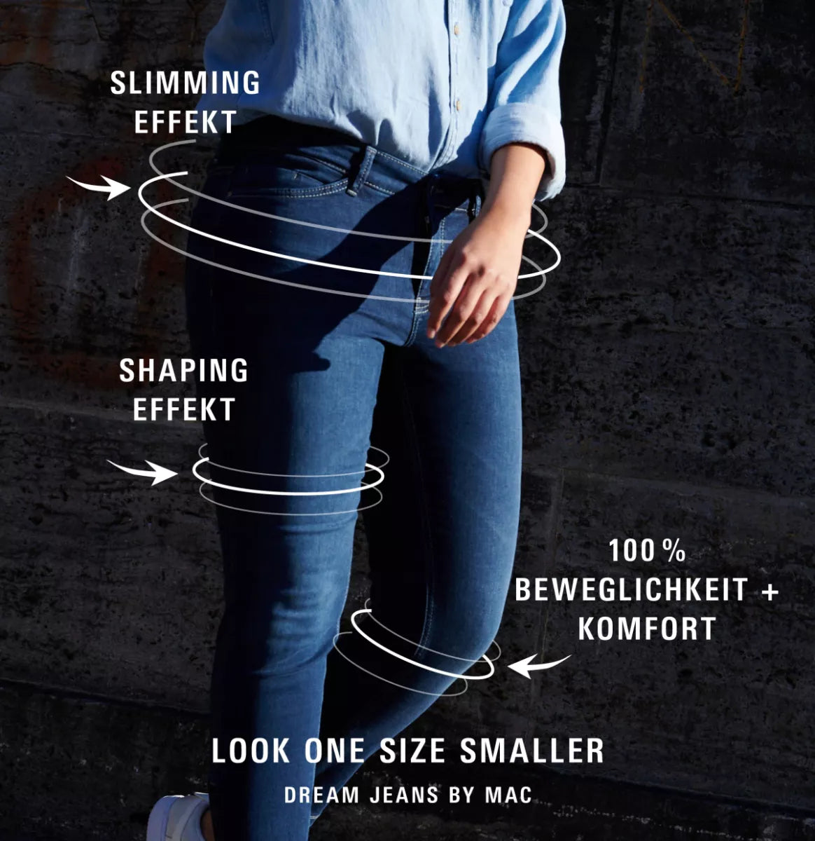 MAC JEANS Dream Skinny - Dark Rinsewash