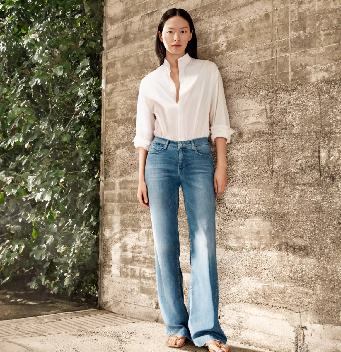 MAC JEANS Dream Wide - Summer Mid Blue Wash