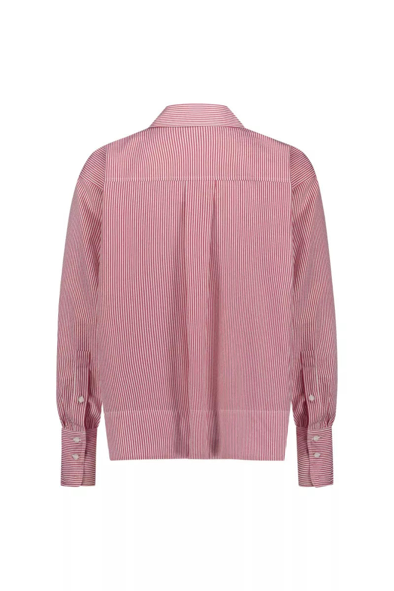 STUDIO ANNELOES Tamar poplin pinstripe blouse
