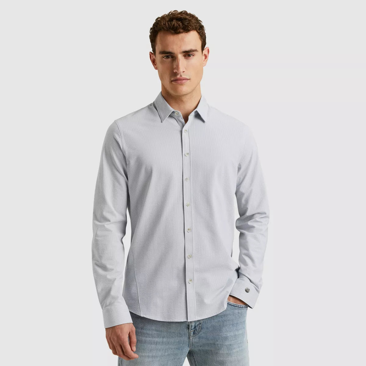 CAST IRON Long Sleeve Shirt - Blauw