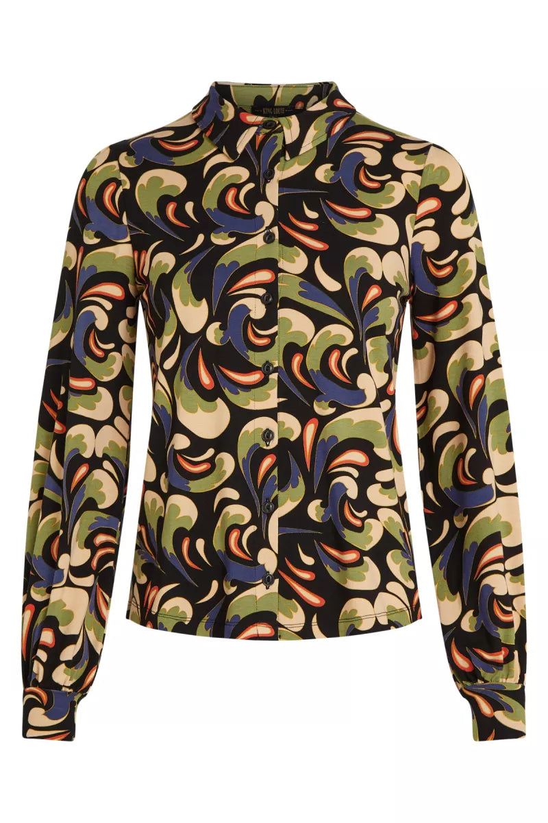 KING LOUIE Maisie Blouse - Zwart