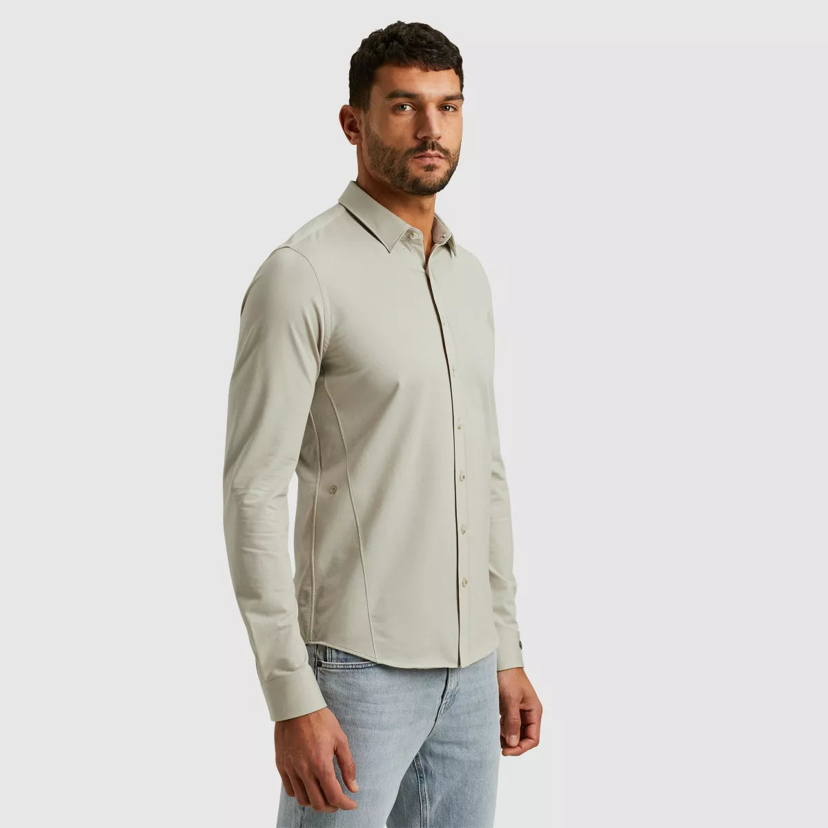 CAST IRON Long Sleeve Shirt - Beige