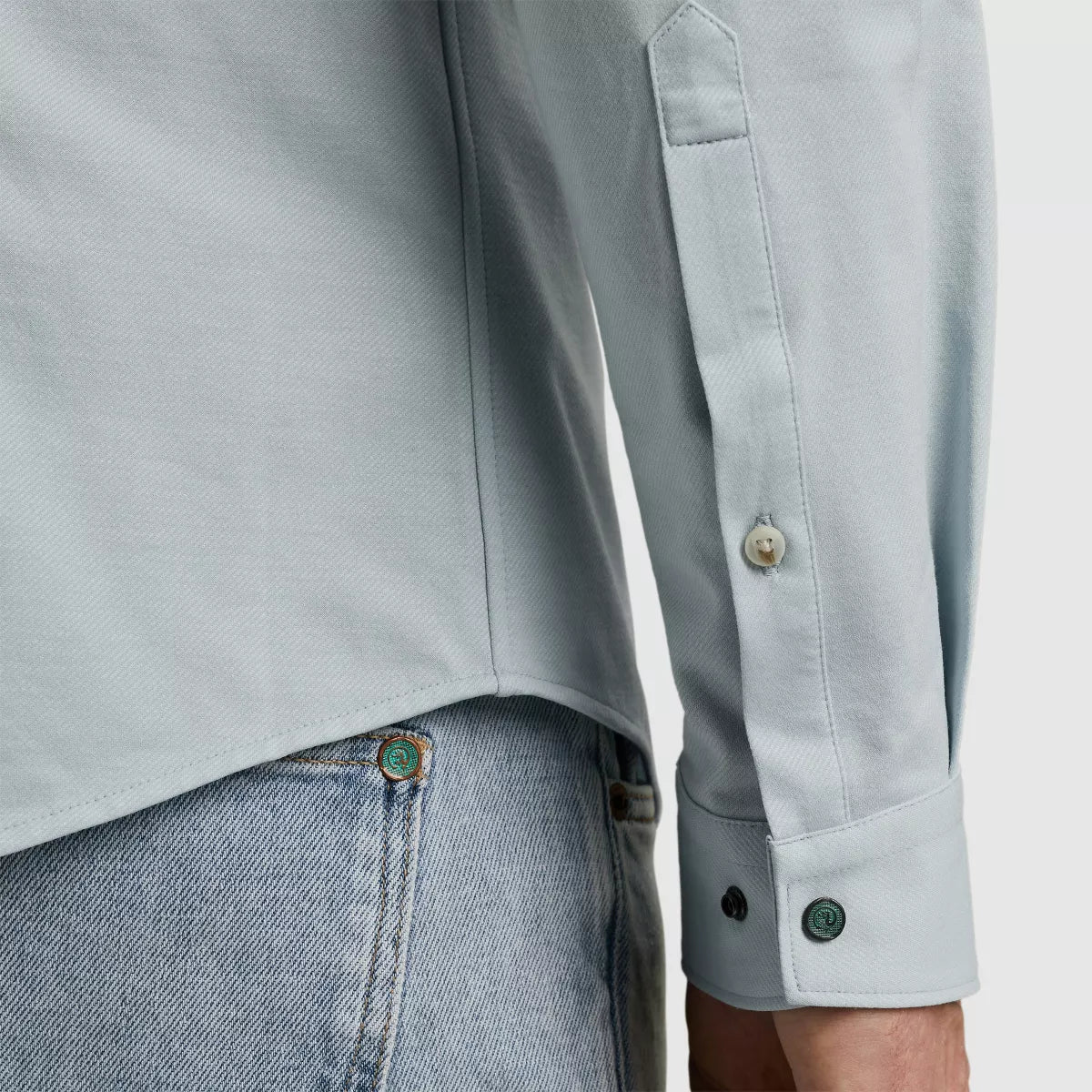 CAST IRON Shirt Twill Jersey - Blauw
