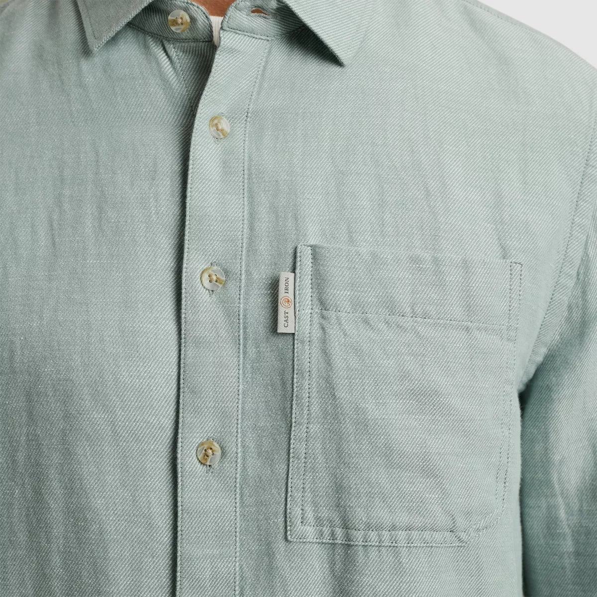 CAST IRON Shirt Long Sleeve - Blauw