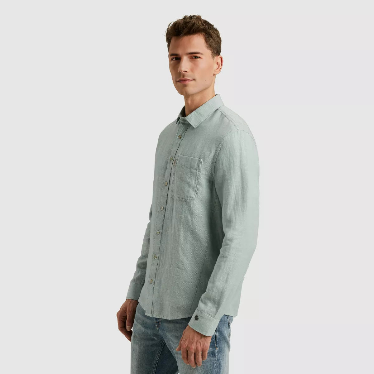CAST IRON Shirt Long Sleeve - Blauw