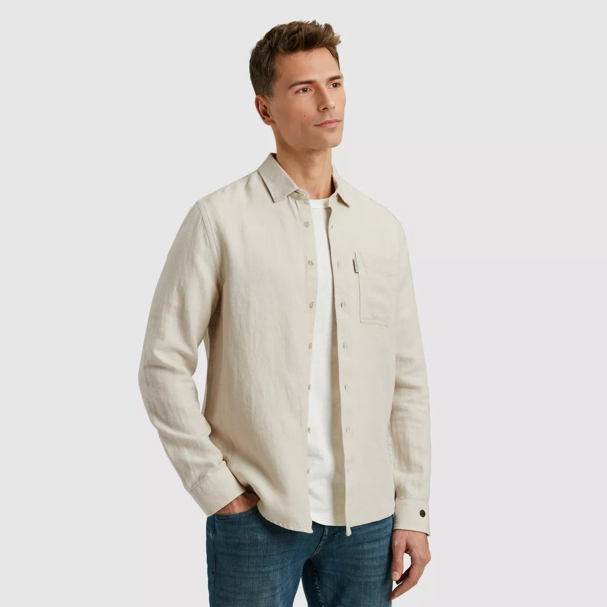 CAST IRON Shirt Long Sleeve - Beige