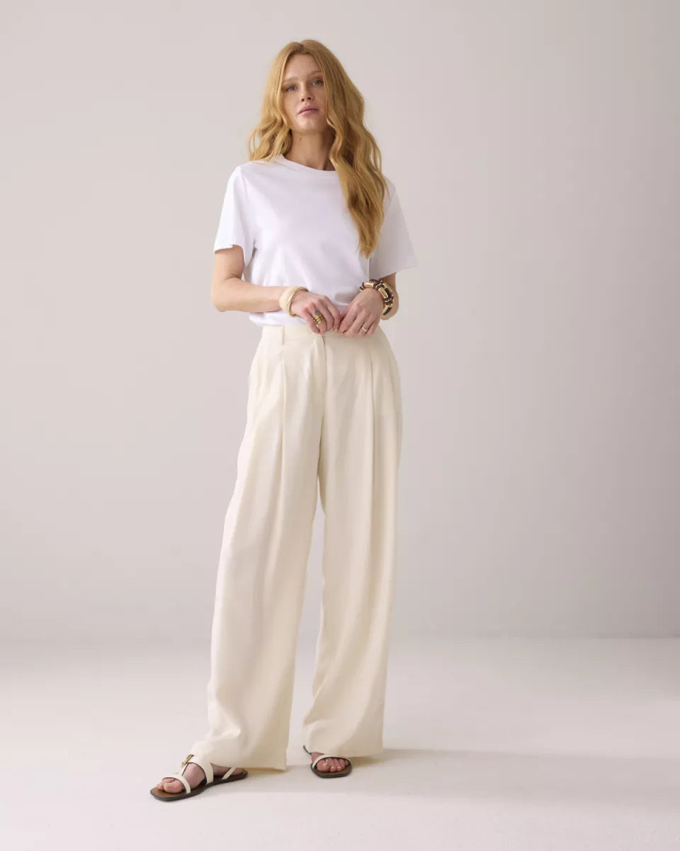 SUMMUM Trousers wide tencel