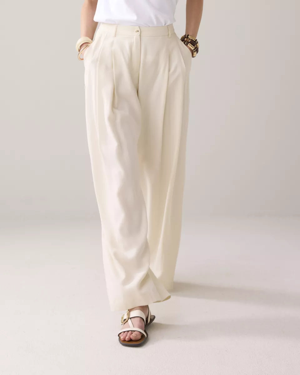 SUMMUM Trousers wide tencel