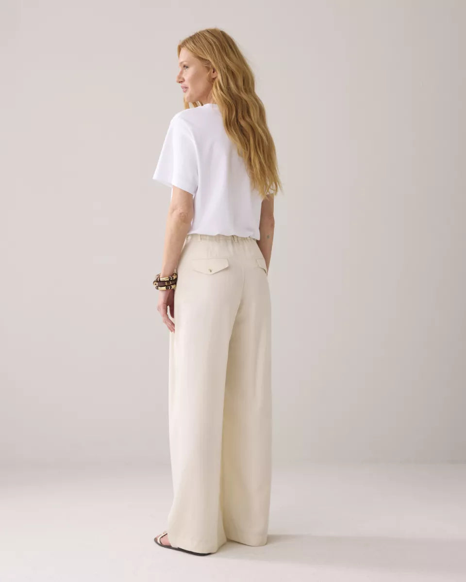 SUMMUM Trousers wide tencel
