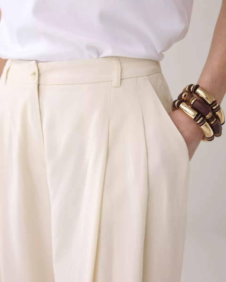 SUMMUM Trousers wide tencel