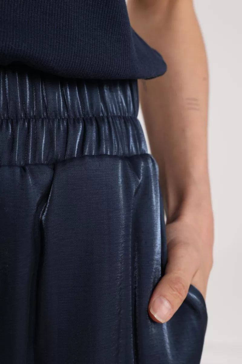 NUKUS Doorty Pants Shiny - Navy