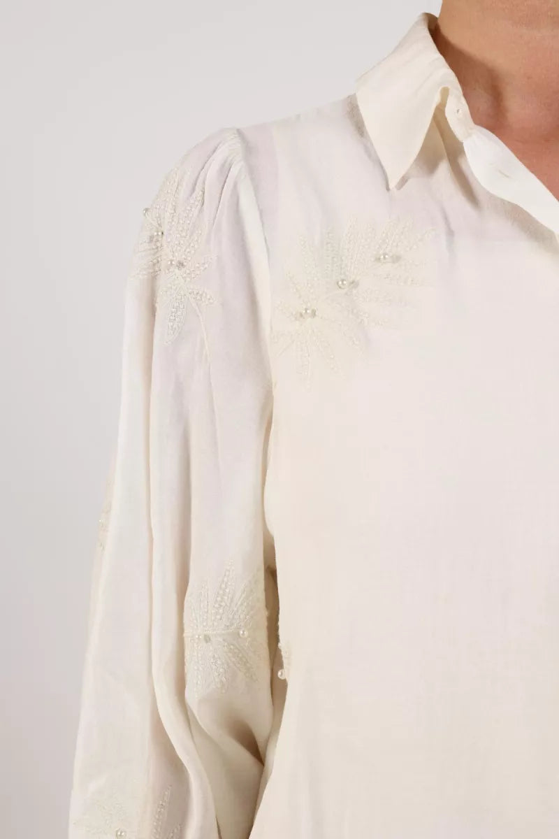 NUKUS Milanova Blouse Pearl