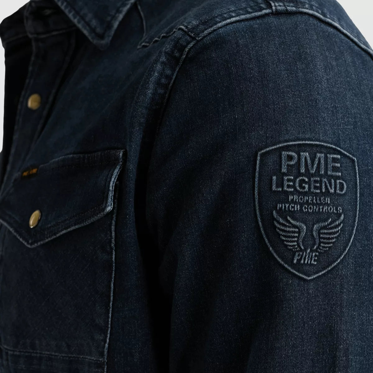PME-LEGEND Long Sleeve Shirt - Denim Blauw