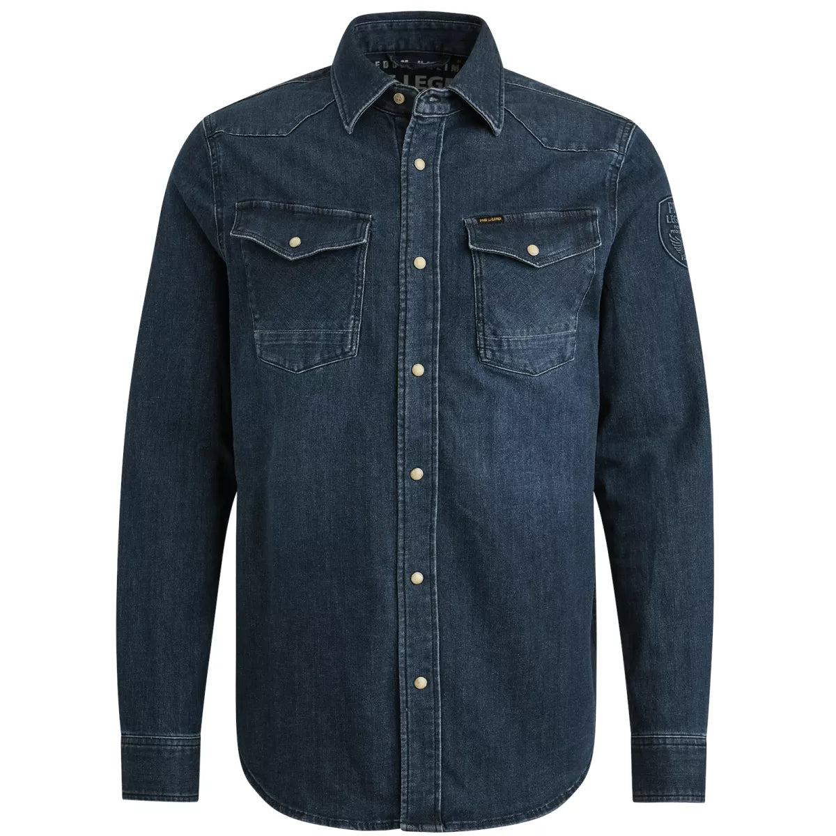 PME-LEGEND Long Sleeve Shirt - Denim Blauw