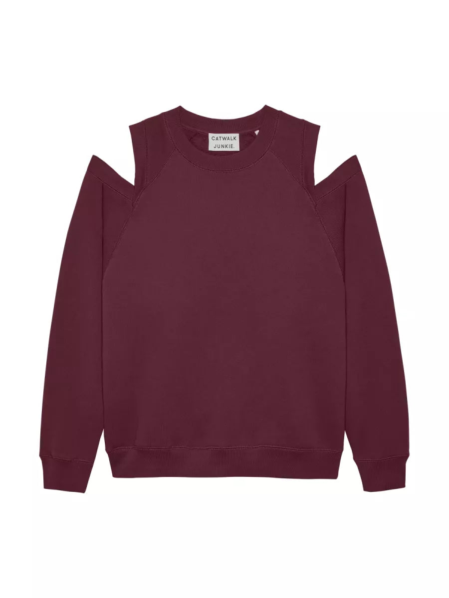 CATWALK JUNKIE Sweater With Cut Out - Wine