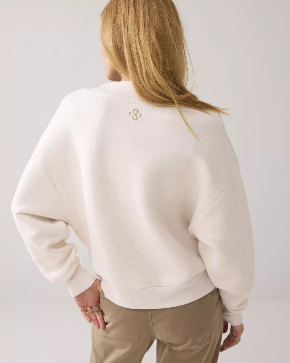 SUMMUM V-halse sweater met logo