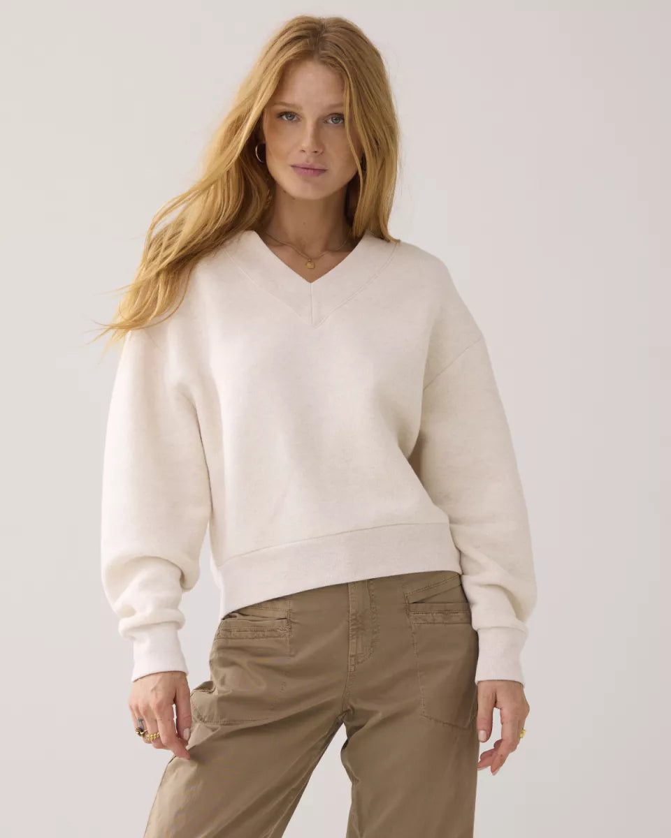 SUMMUM V-halse sweater met logo