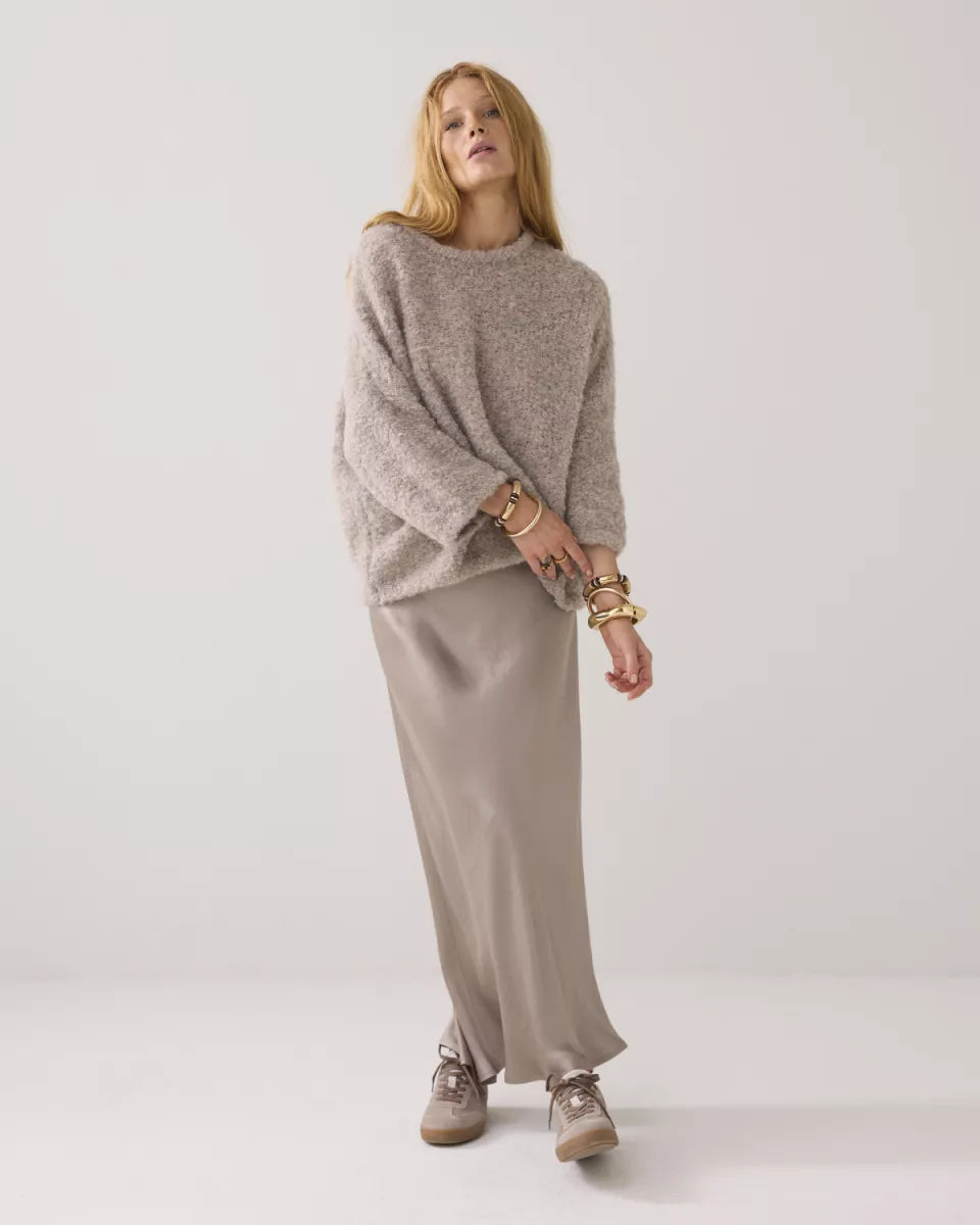 SUMMUM Sweater Soft Boucle Knit