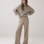 SUMMUM Foam pants met wijde pijp