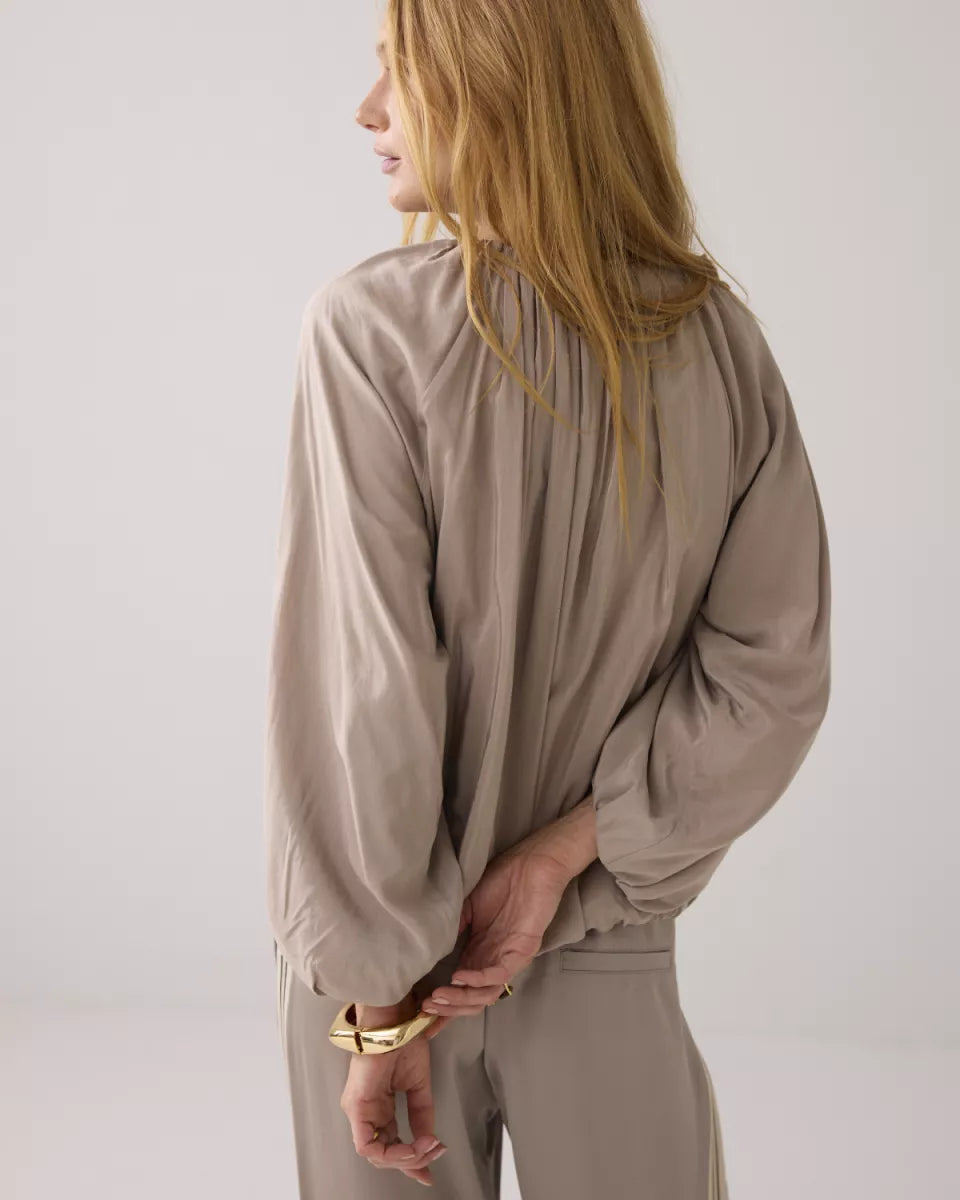 SUMMUM Boxy top glanzend
