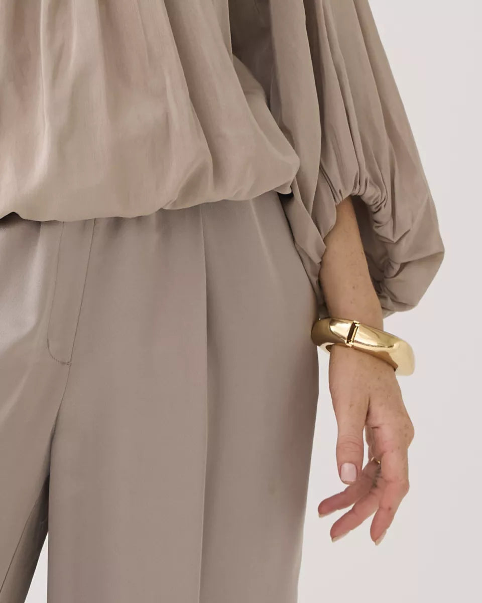 SUMMUM Boxy top glanzend