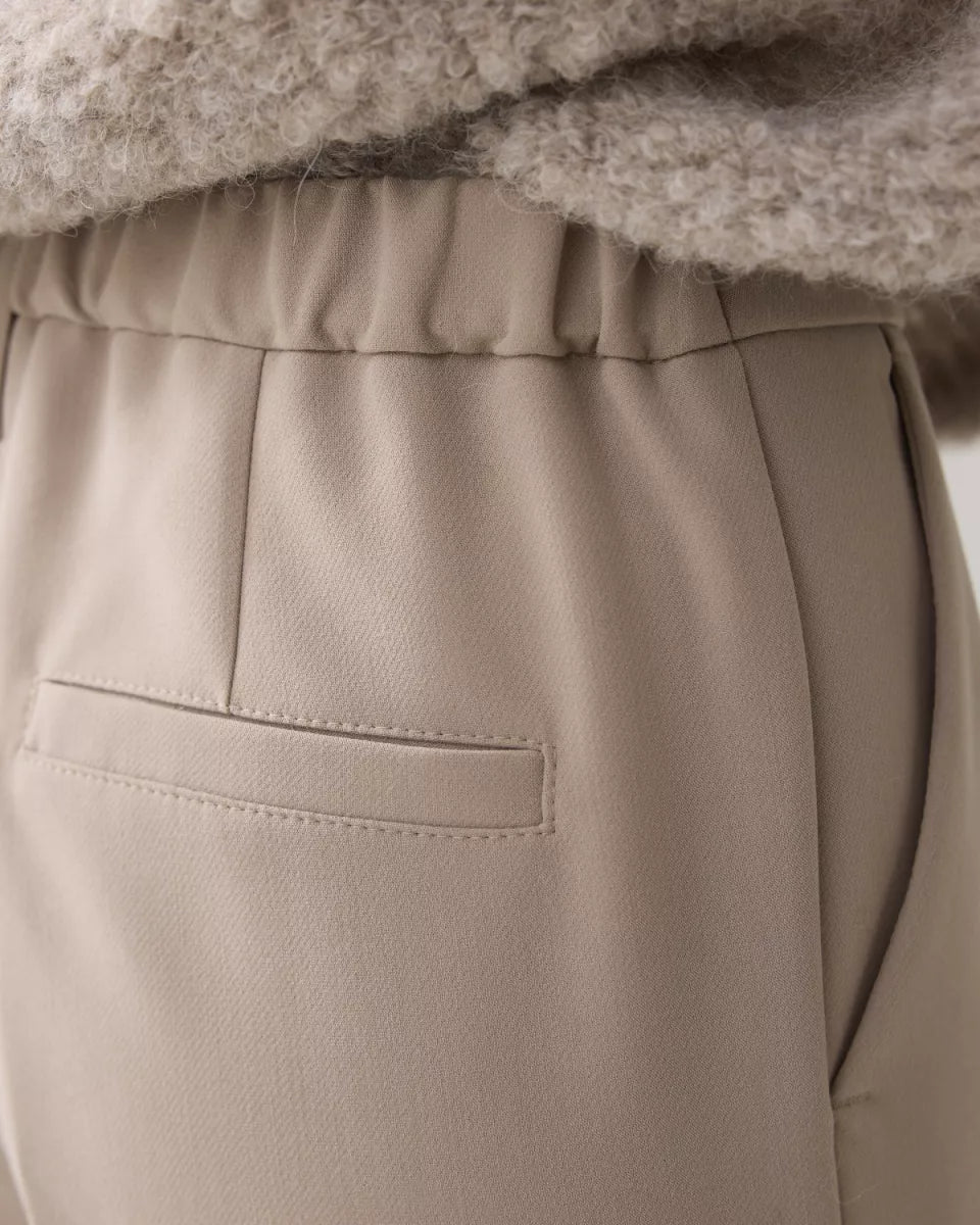 SUMMUM Foam pants met wijde pijp