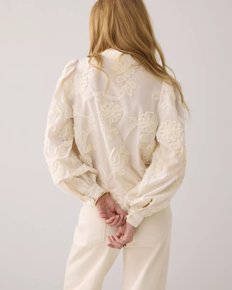 SUMMUM Blouse met Flower tape