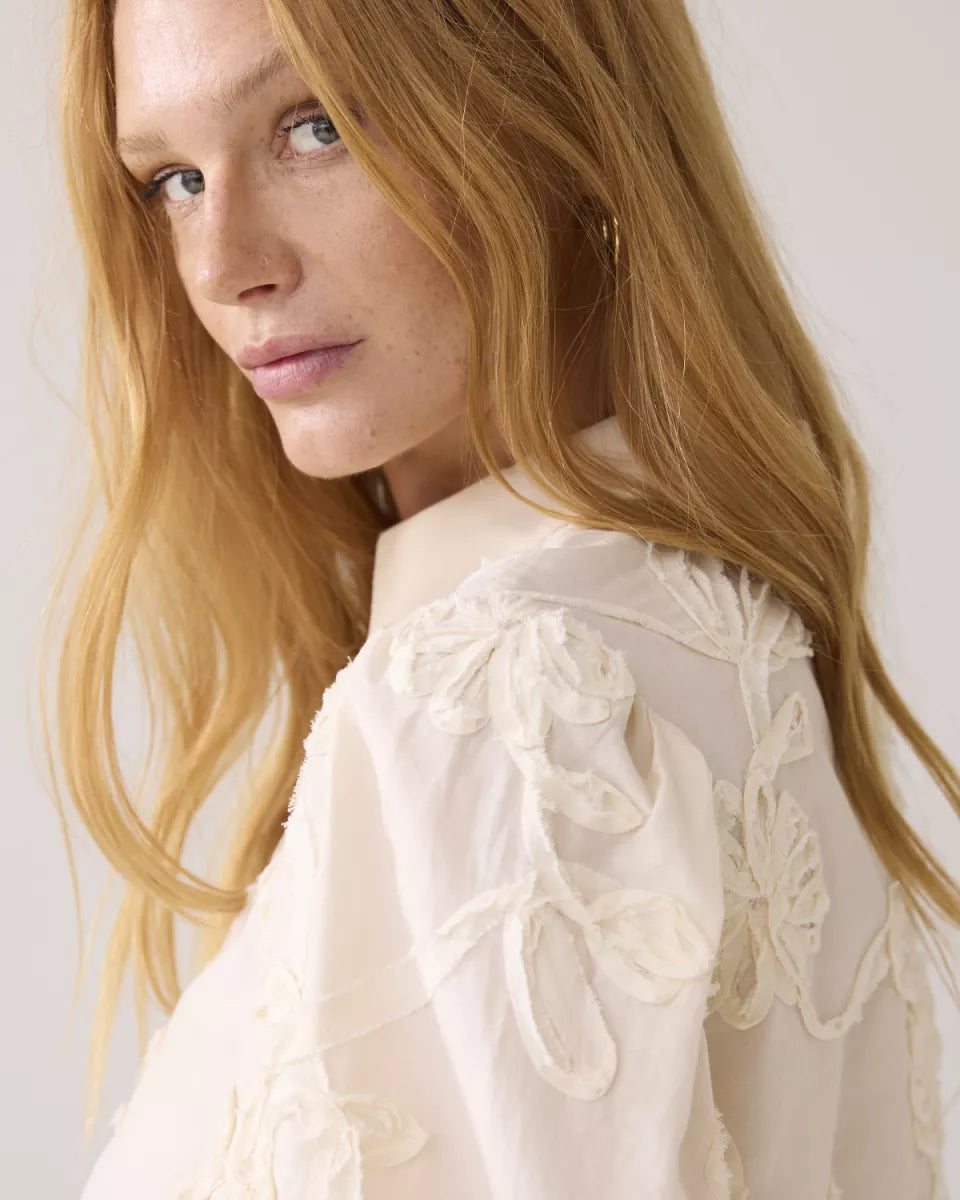 SUMMUM Blouse met Flower tape