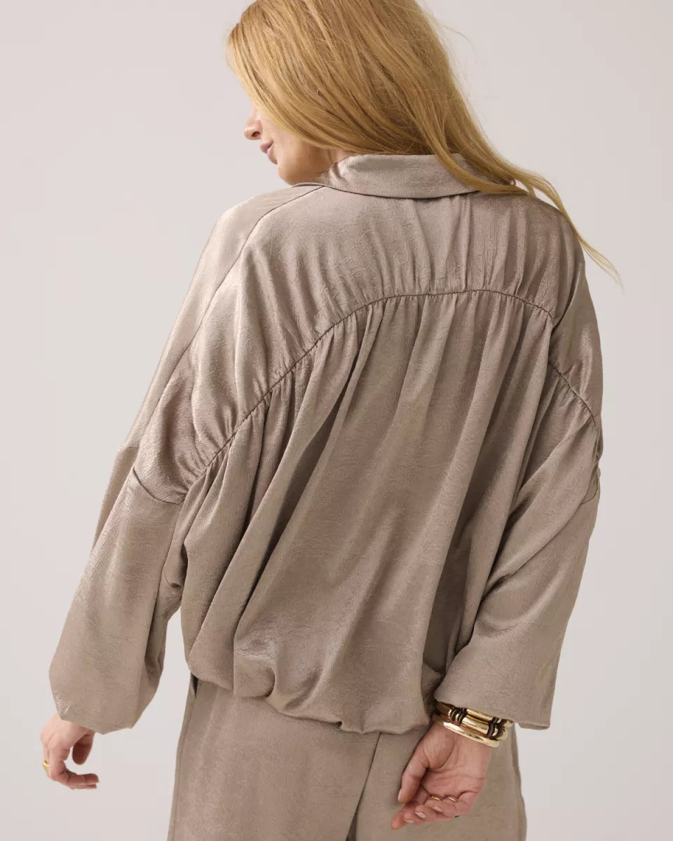 SUMMUM Blouse Crinkle Satin
