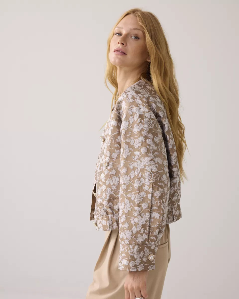 SUMMUM Jacket Bomber Leaves Jaquard