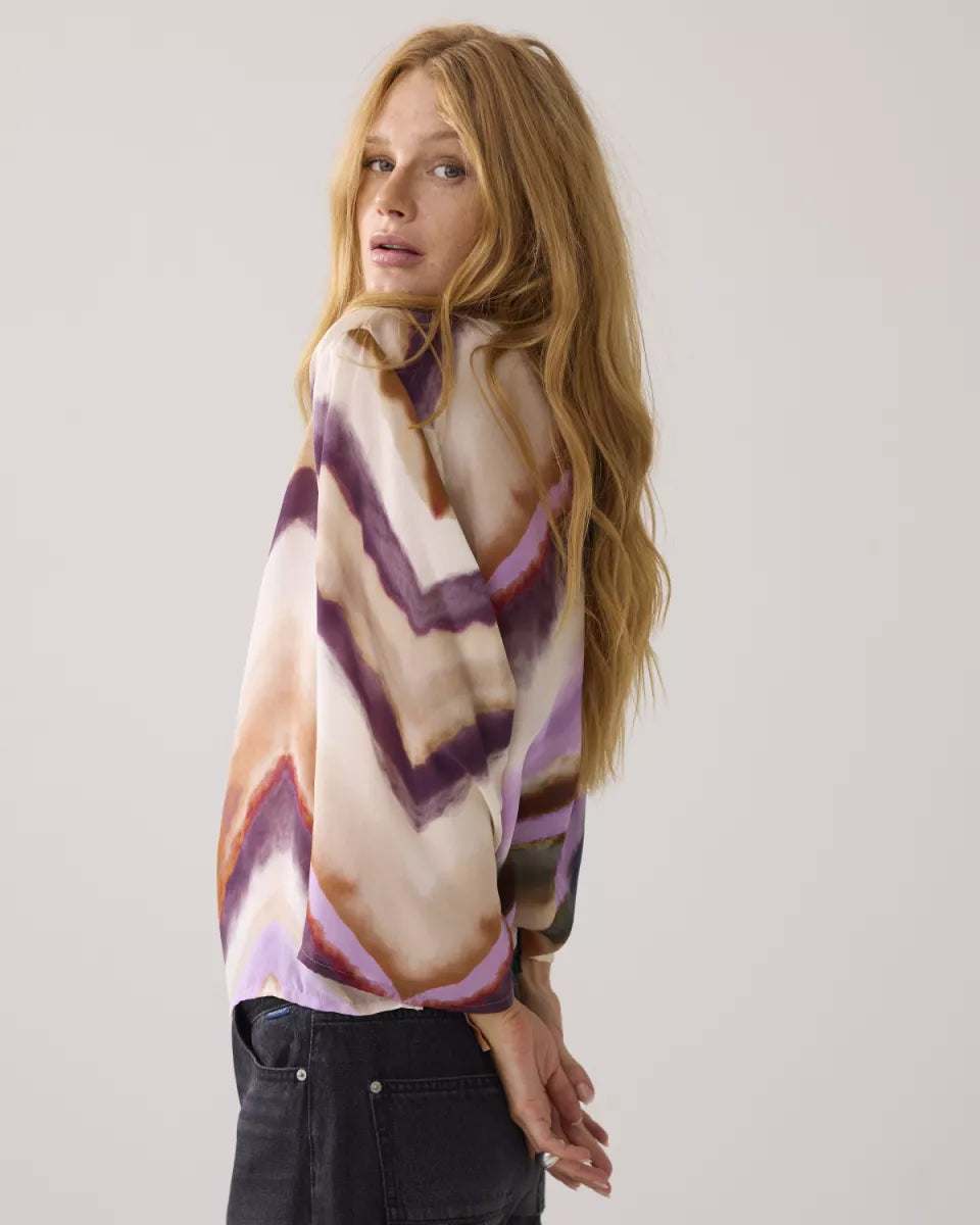 SUMMUM Top Zigzag Print