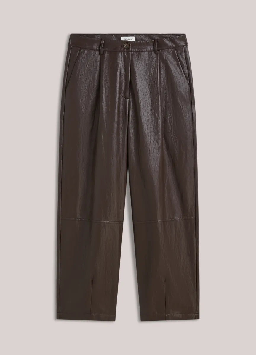 SUMMUM Balloon Trousers Soft Faux Leather