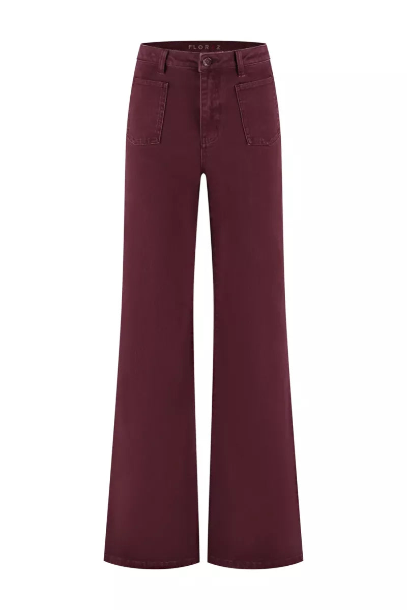 FLOREZ Ana Flared Pocket - Burgundy
