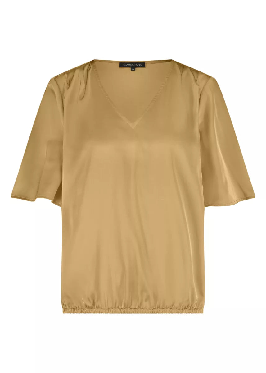 TRAMONTANA Hammered Satin Top