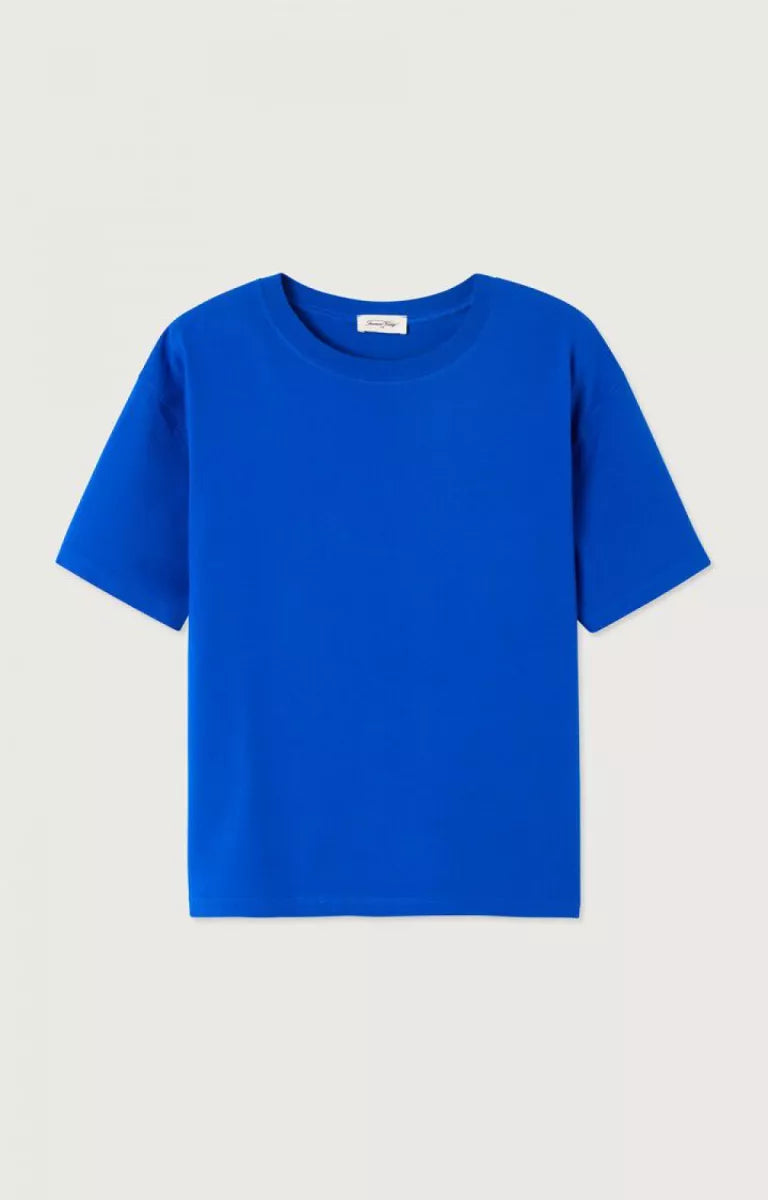 AMERICAN VINTAGE T-Shirt Fizvalley - Kobalt Blauw