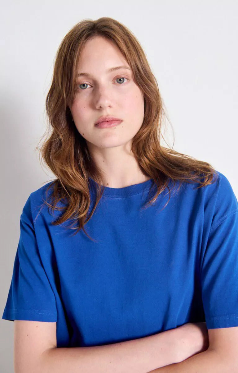 AMERICAN VINTAGE T-Shirt Fizvalley - Kobalt Blauw