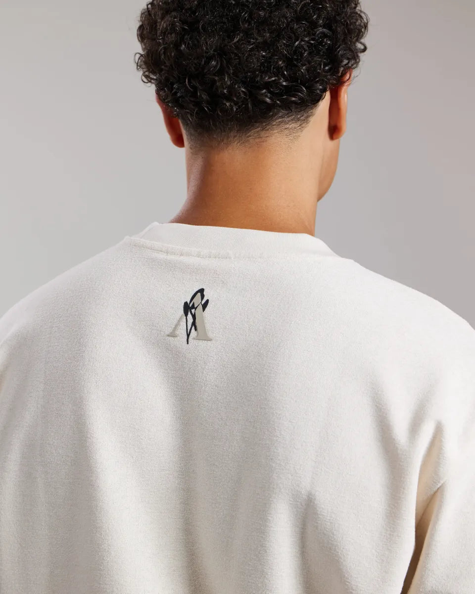 AEDEN Hiro Tee - White Cap Grey