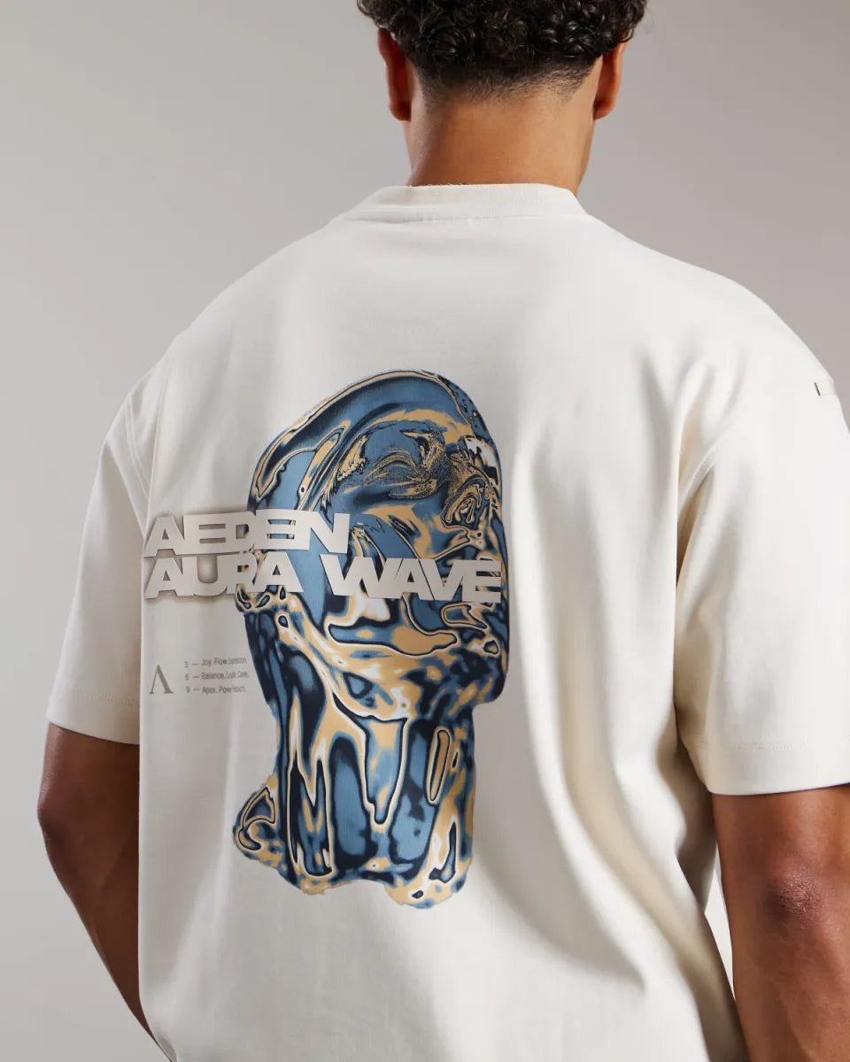 AEDEN Luma Tee - White Cap Grey