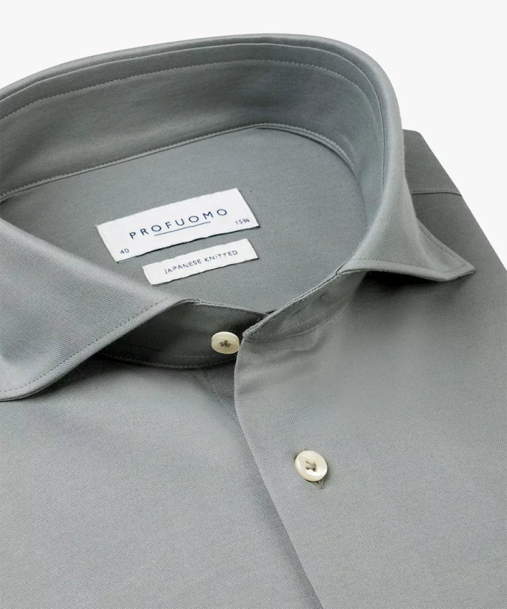 PROFUOMO Shirt Japanese Knitted - Groen