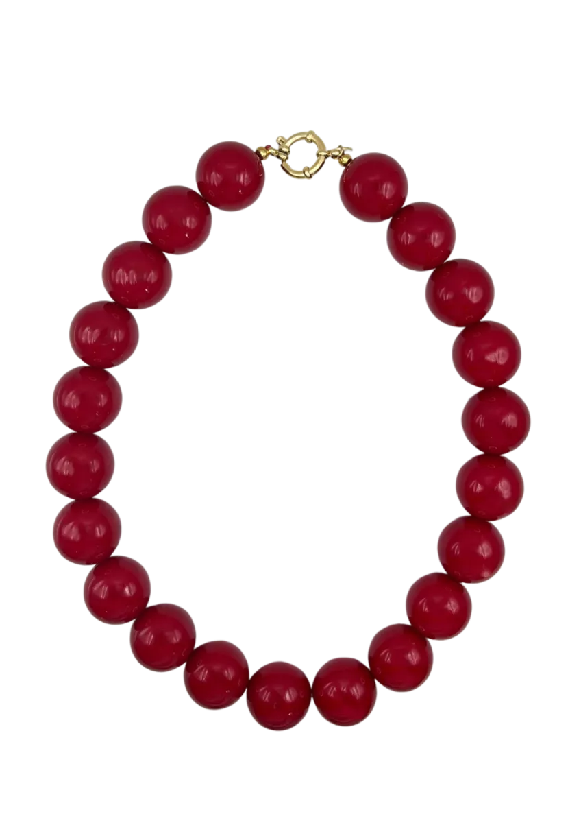 BONNIE STUDIOS Wilma Necklace - Burgundy