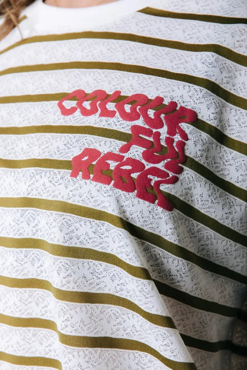 COLORFUL REBEL Striped Lace Longsleeve