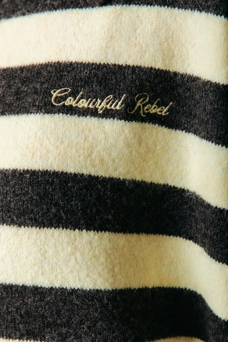 COLORFUL REBEL Linsey Striped Sweater