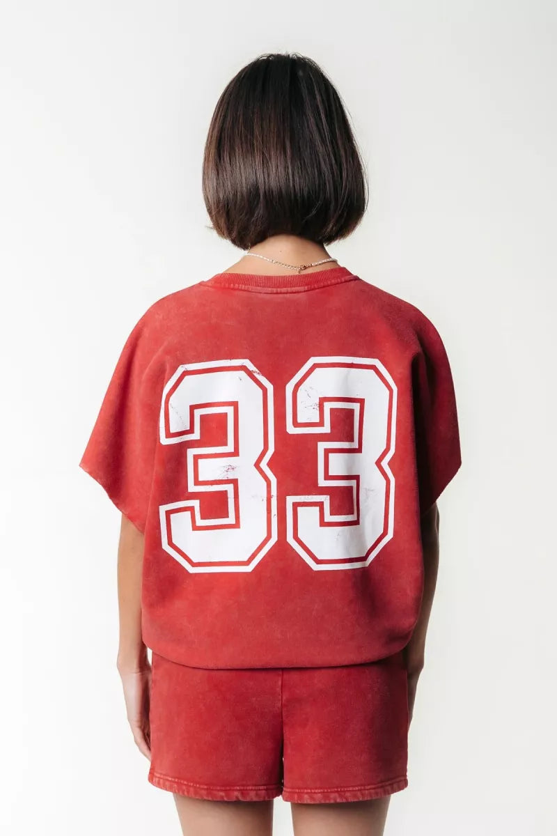 COLORFUL REBEL Uni logo acid wash sweat short
