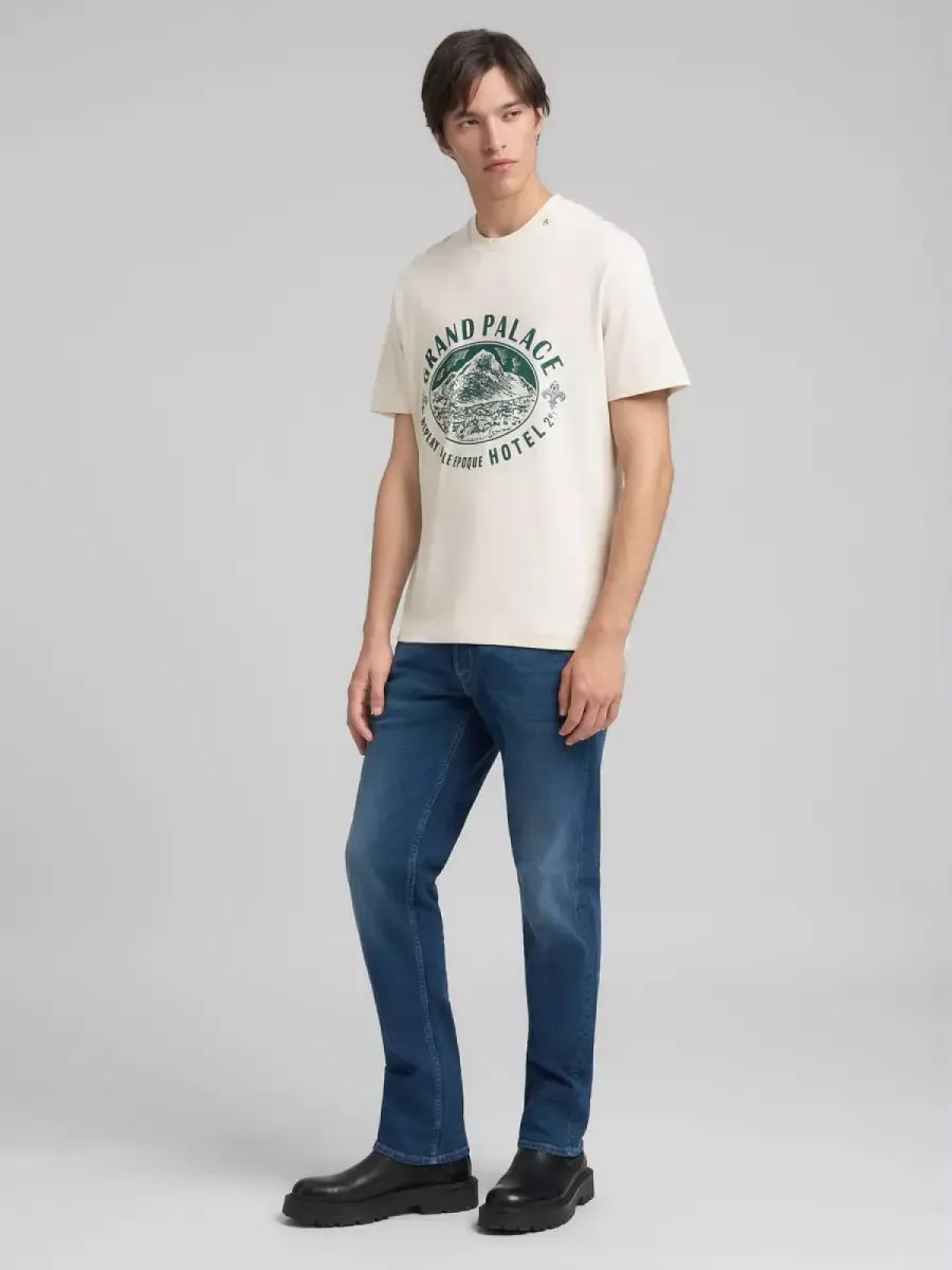 REPLAY Relaxed fit T-shirt - ECRU