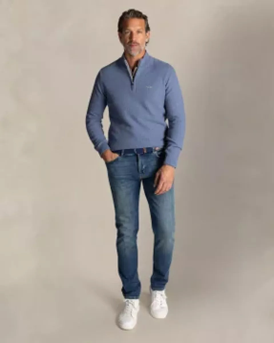 NEW ZEALAND AUCKLAND NEW ZEALAND AUCKLAND Pullover half zip - LICHT BLAUW