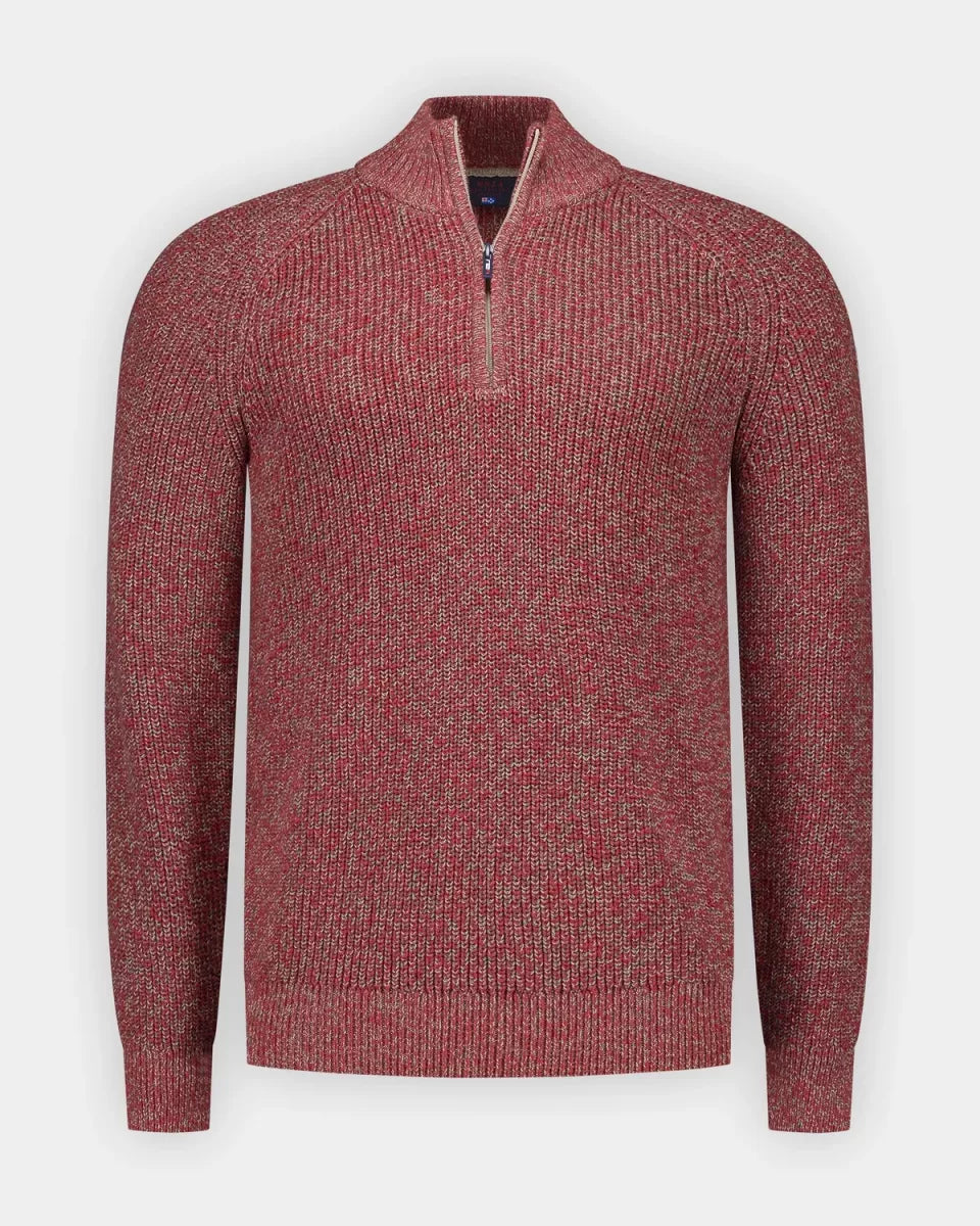 NEW ZEALAND AUCKLAND Half Zip Pullover - Cherry Red